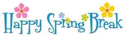 Happy Spring Break words and flowers