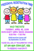 Preschool Registration Time